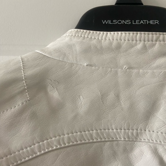 White Faux Leather Jacket - Picture 8 of 10